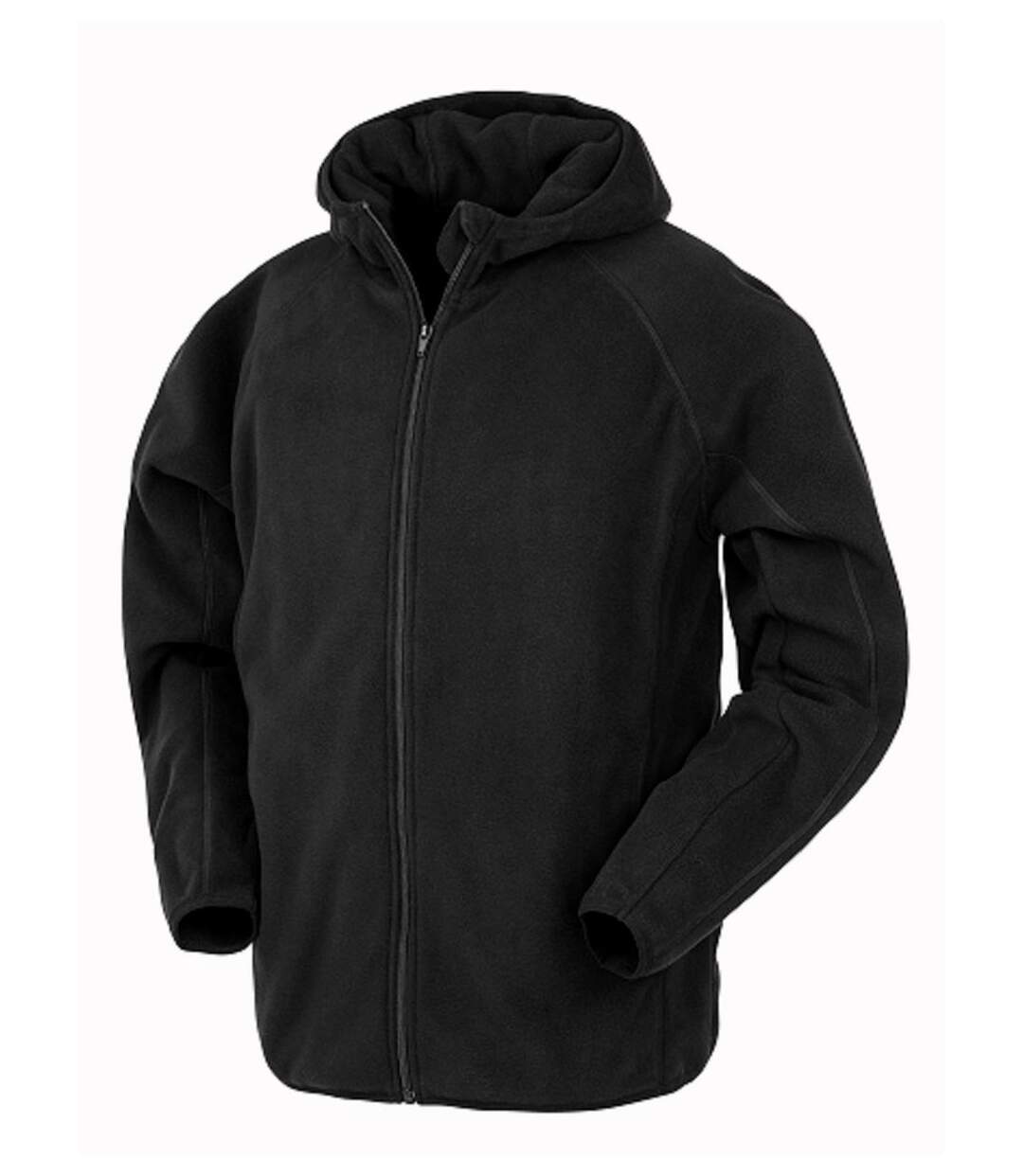 Veste à capuche micropolaire recyclée - Homme - R906X - noir-1