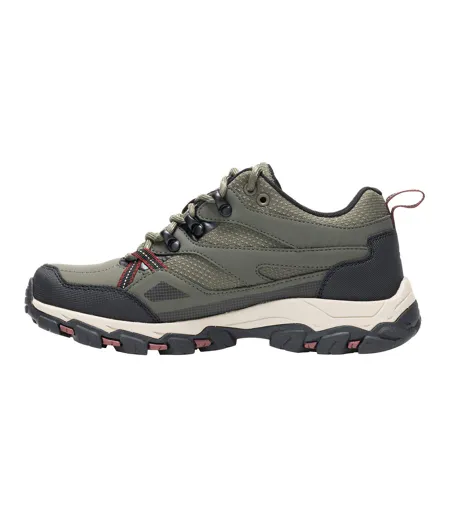 Womens/ladies Holcombe Iii Low Walking Shoes Olive Night Dark Cherry Regatta
