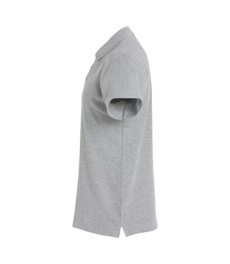 Clique Mens Basic Melange Polo Shirt (Gray)