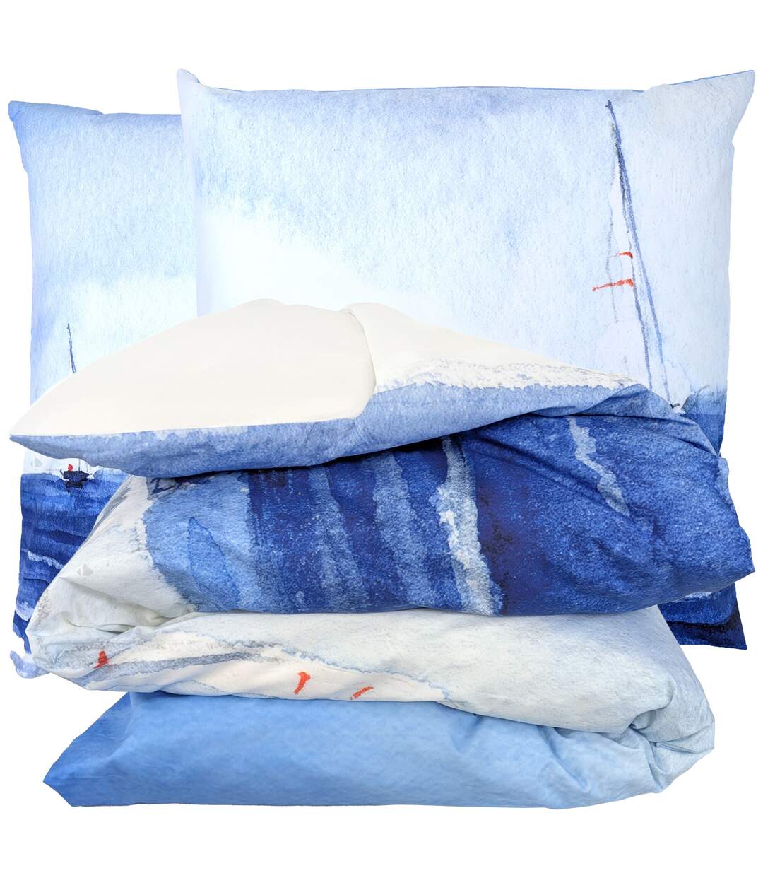 Parure de lit percale de coton collection REGATE Taie 65x65 cm-2