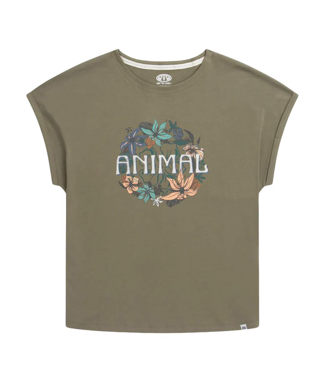 T-shirt holly femme vert kaki Animal-1