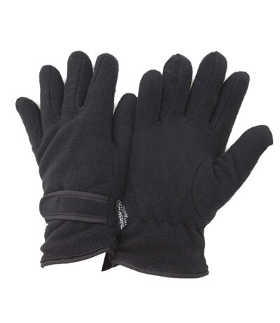 FLOSO Ladies/Womens Fleece Thermal Gloves (3M 40g) (Black) - UTGL136