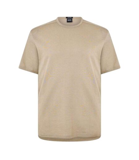 T-shirt Motif/style Uni Tiburt Homme Beige Foncé Boss