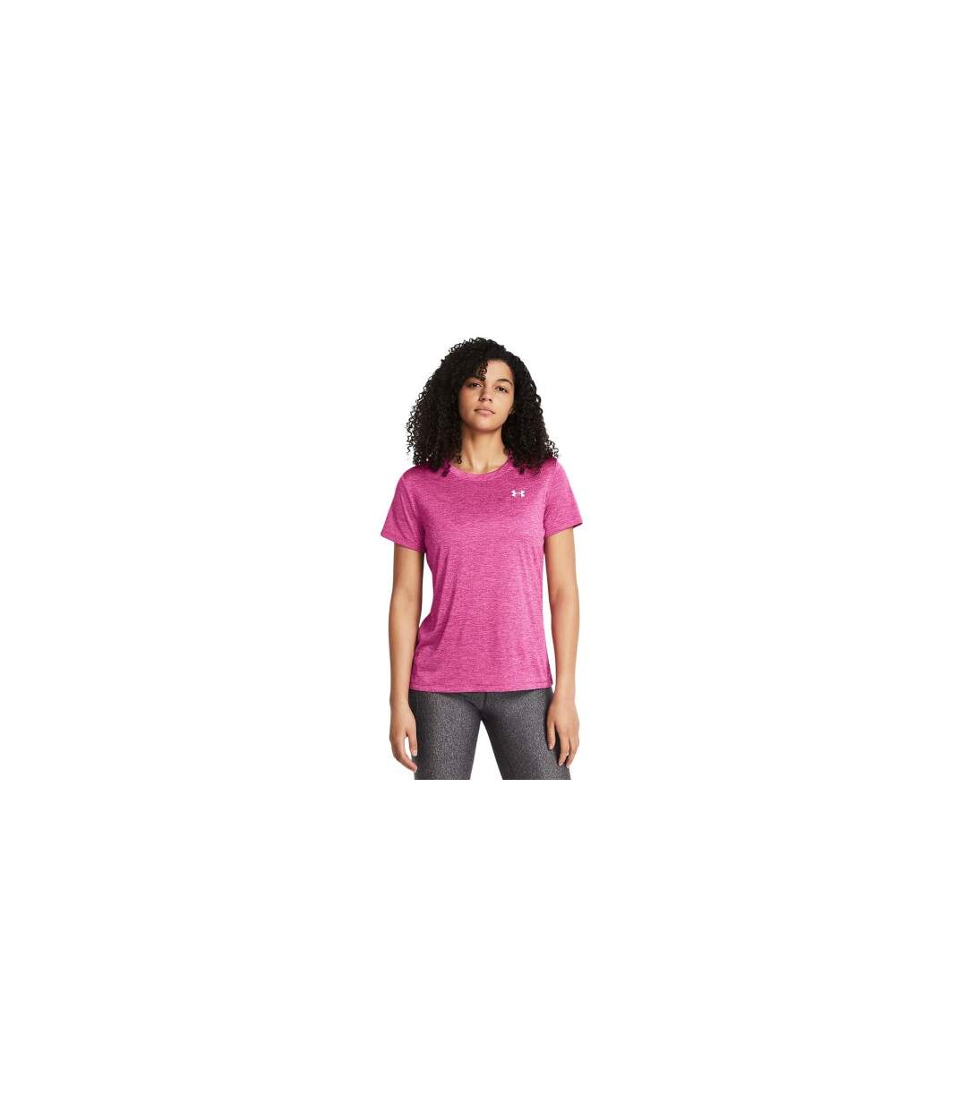 T-shirt Manches Courtes Motif/style À Nœud Femme Rose Blanc Under Armour-1