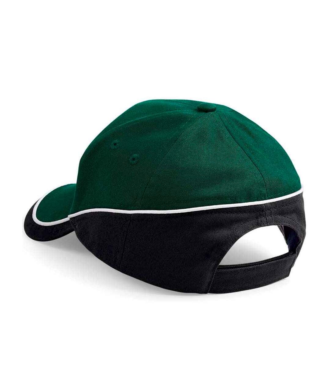 Casquette teamwear competition vert bouteille / noir / blanc Beechfield-2