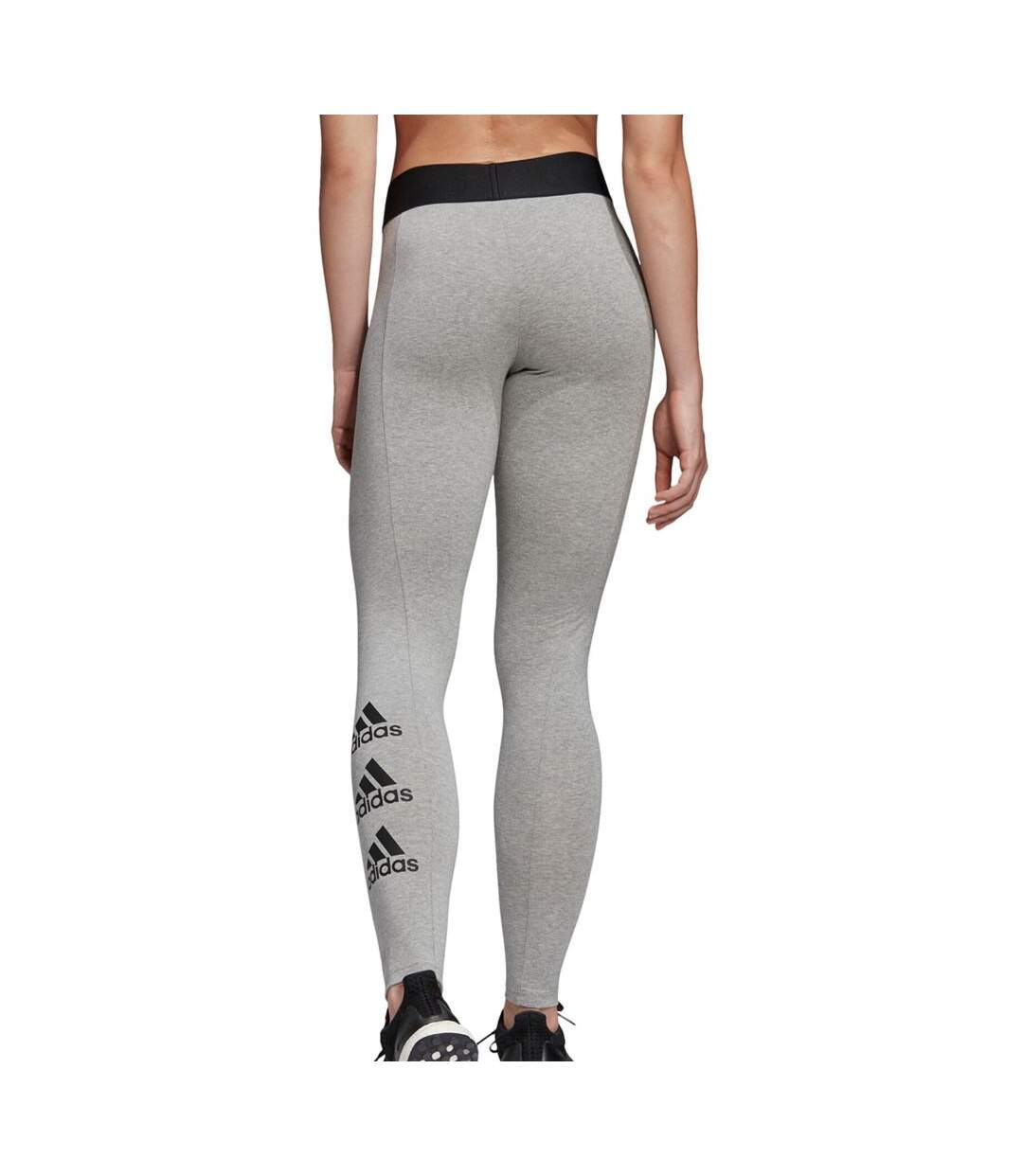 Legging Gris Adidas Femme Stacked - XS-2