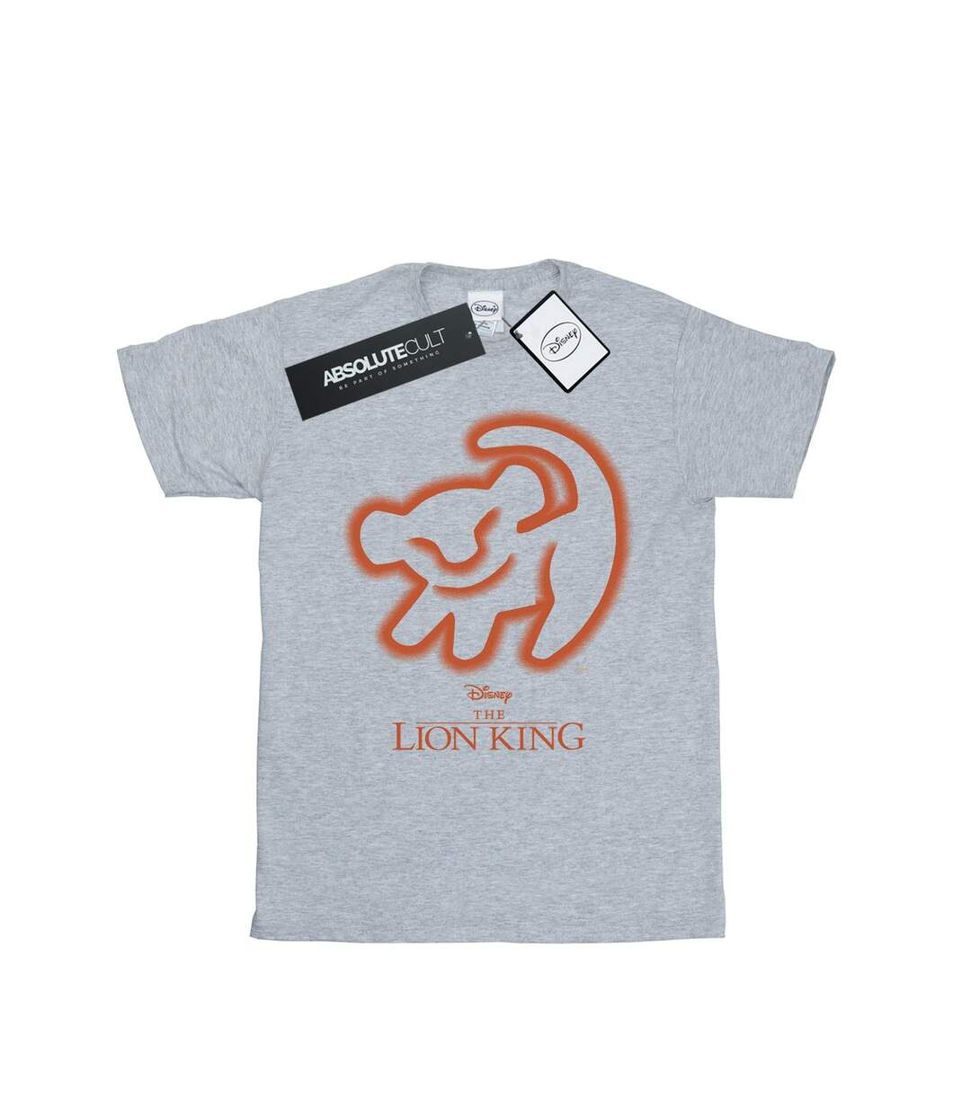 Disney Womens/Ladies The Lion King Cave Drawing Cotton Boyfriend T-Shirt (Gris sportif) - UTBI49489-1