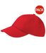 Beechfield Unisex Low Profile Heavy Cotton Drill Cap / Headwear (Pack of 2) (Classic Red) - UTRW6730-1