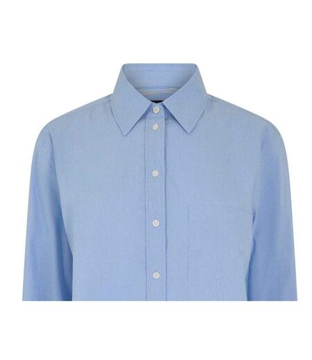 Womens/ladies Brielle 1 Monday Long-sleeved Shirt Bright Blue Boss