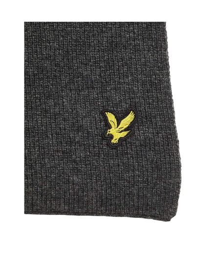 Écharpe Côtelée Motif/style Logo Brodé Taille Unique Gris Lyle & Scott