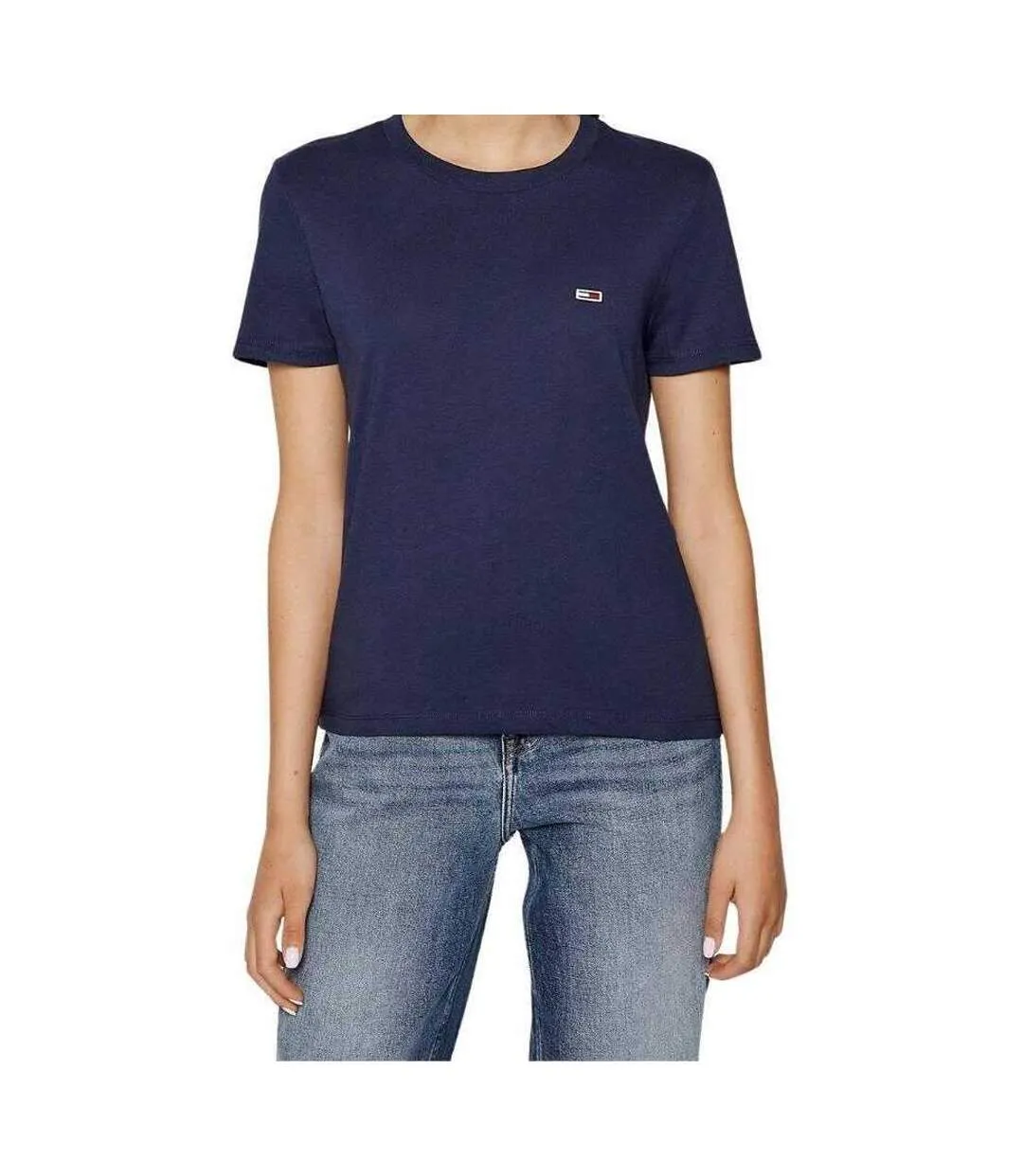 T-shirt Motif/style Logo Femme Bleu Marine Tommy Hilfiger-3