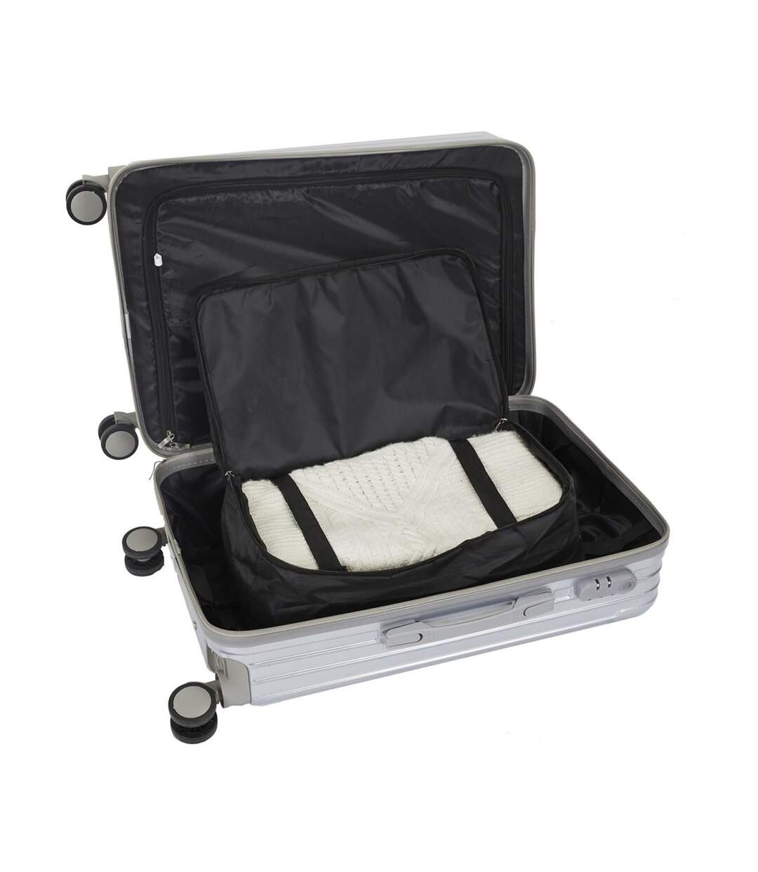 Penderie de Voyage Filet Pliable 57cm Noir-5
