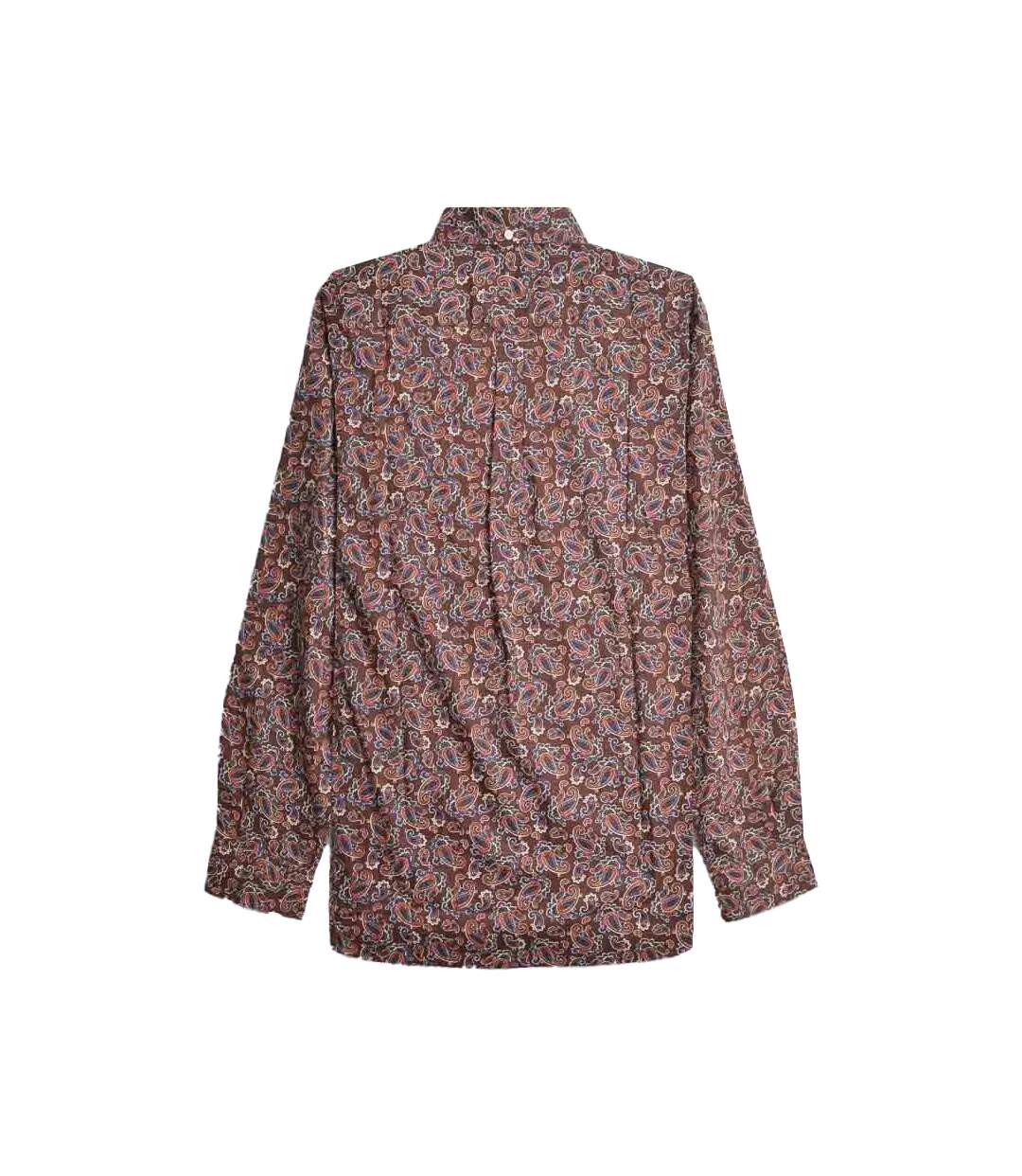 Chemise Manches Longues Motif/style Cachemire Homme Bordeaux Lambretta-3