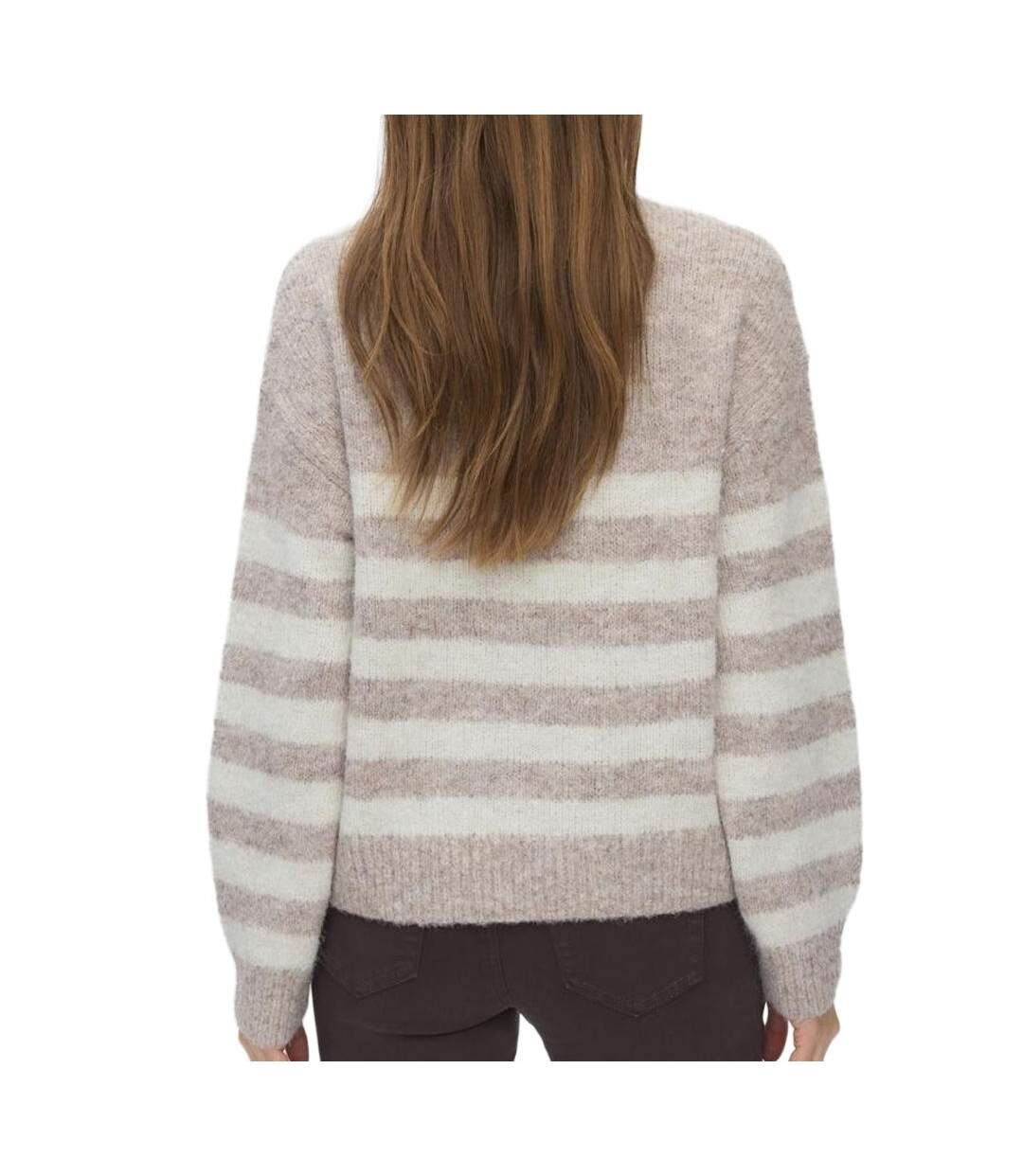 Pull beige/écru femme vero moda fotove-2