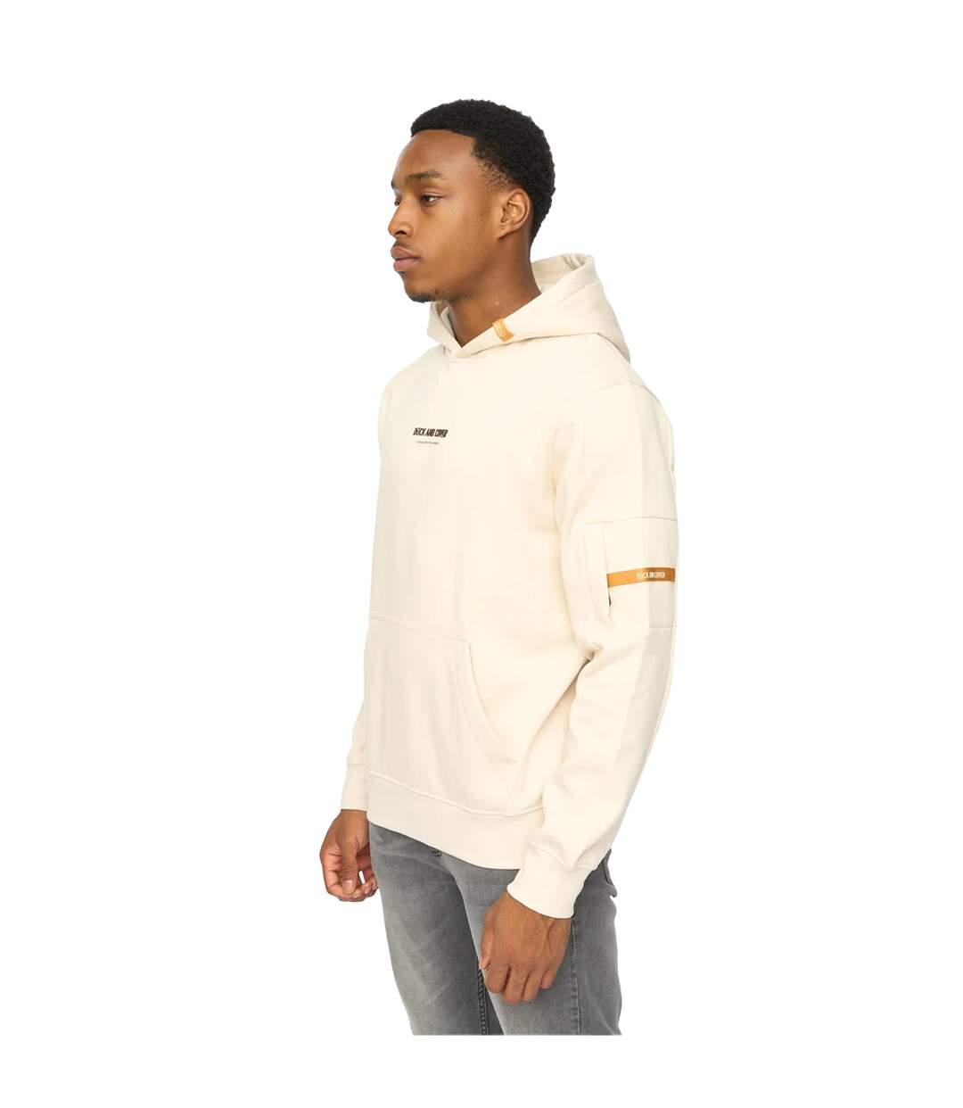 Mens Brammers V2 Hoodie Off White Duck And Cover-1