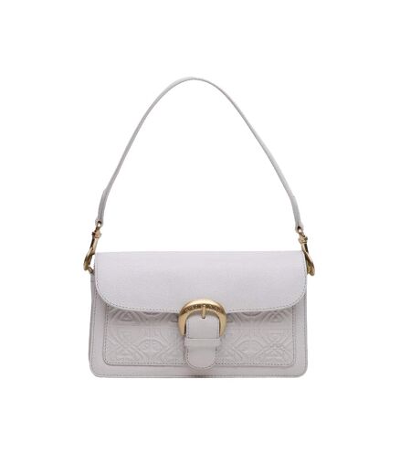 Sienna Embossed Leather Crossbody Bag One Size Ivory Biba