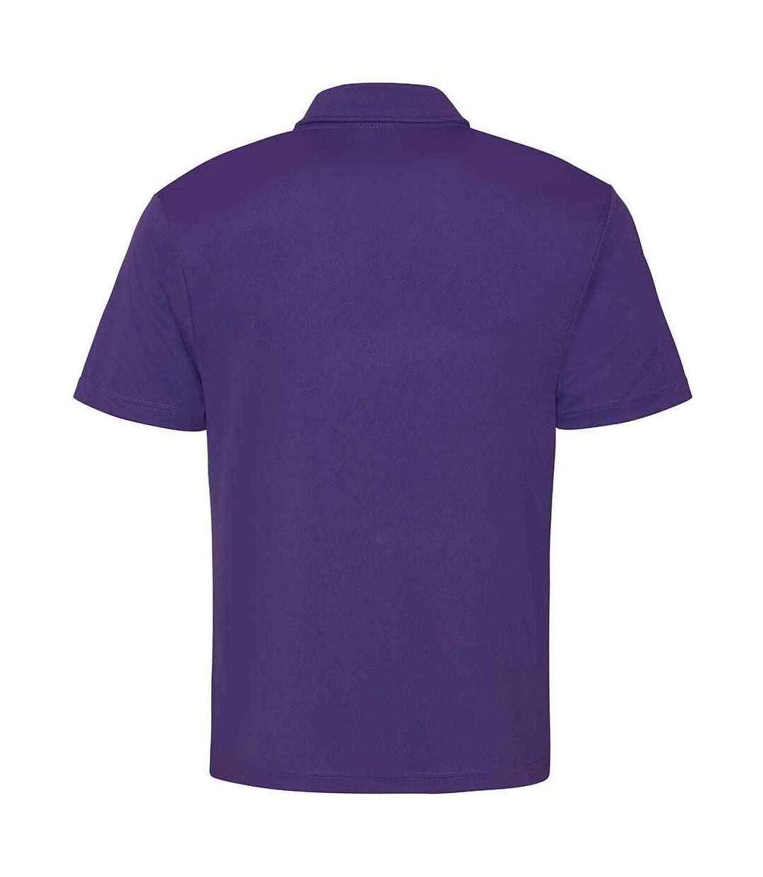 Mens moisture wicking polo shirt purple AWDis Cool