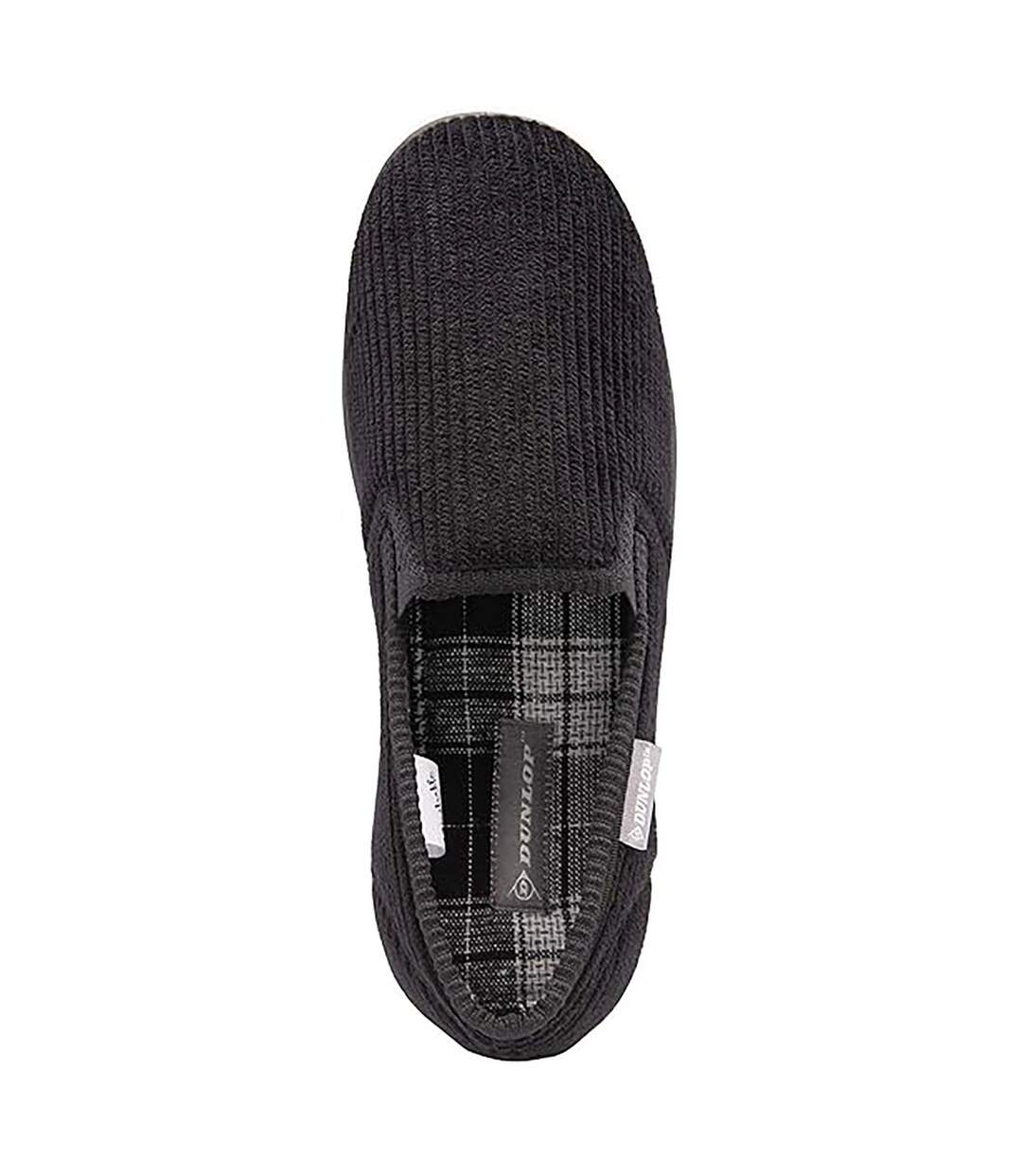 Mens Tartan Lined Slippers With Memory Foam-5