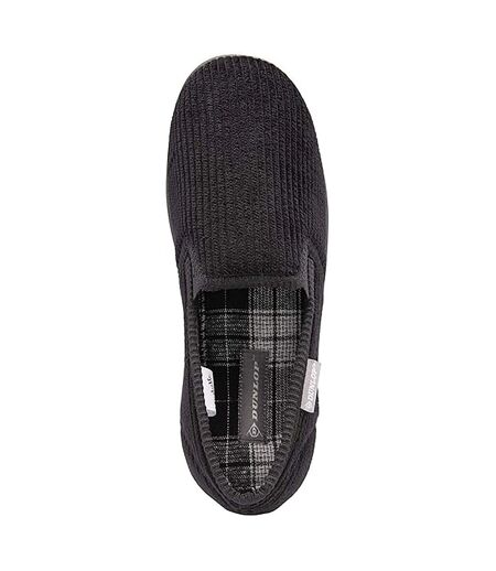 Mens Tartan Lined Slippers With Memory Foam