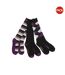 Pack Of 3  Unisex Socks  Black Purple Grey Dublin-1