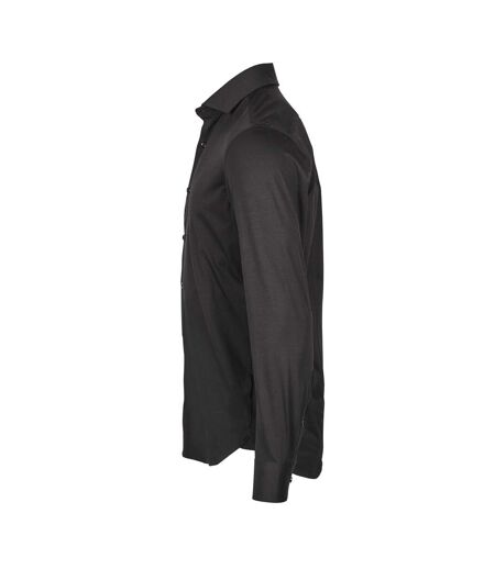 Mens Stretch Active Shirt Black Tee Jays