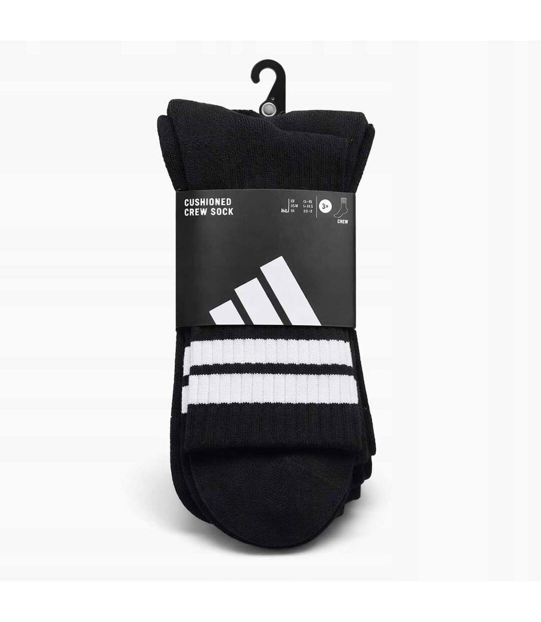 Lot De 3  Chaussettes Motif/style 3 Rayures Adulte Noir Adidas-4