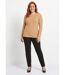 Pull doux côtelé court col rond côtes plates-3