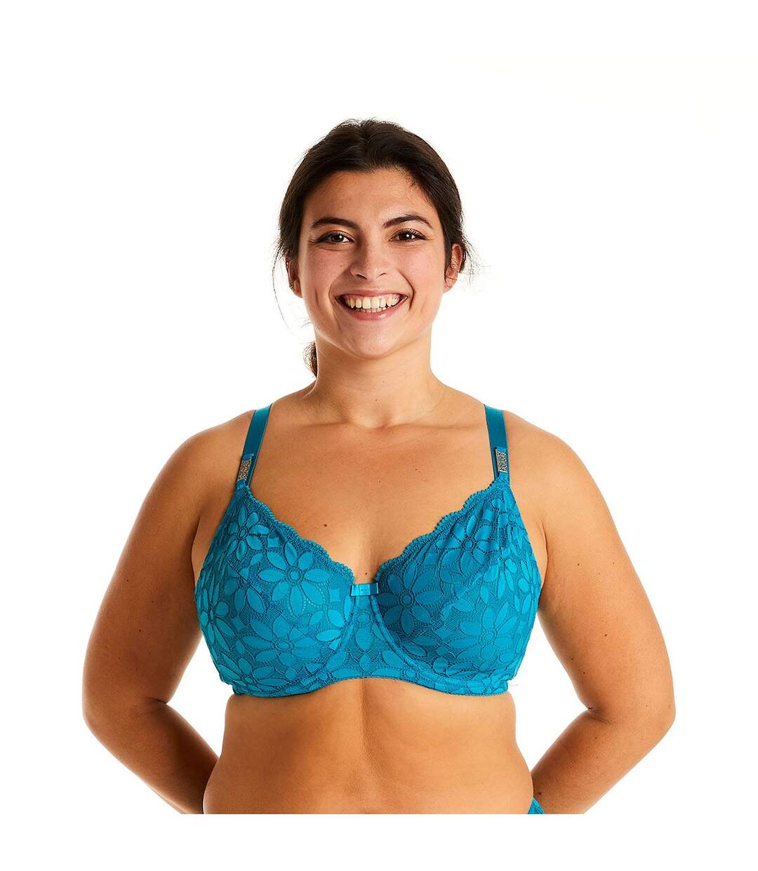 Soutien-gorge à armatures turquoise Fossette-2