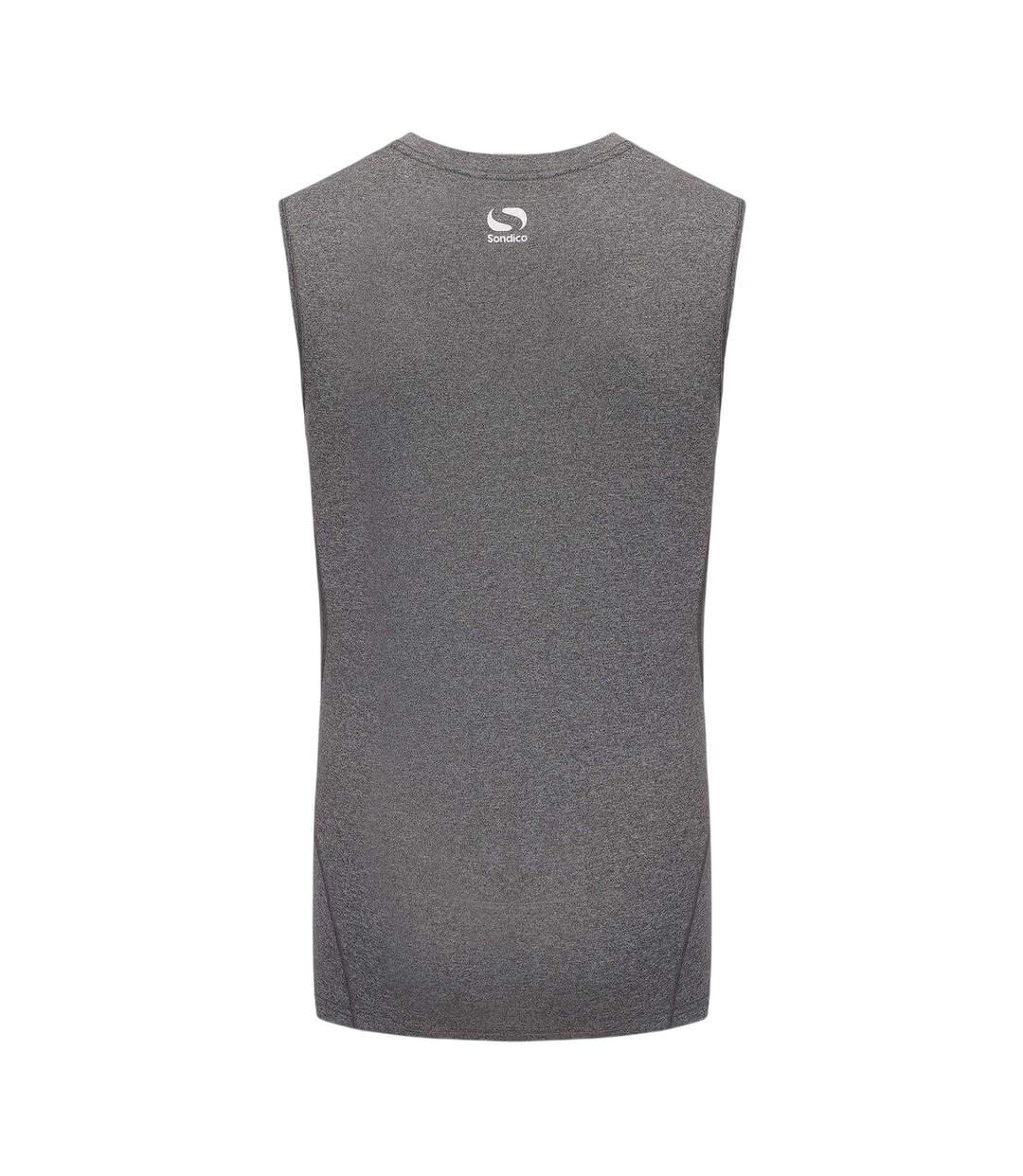 Haut Thermique Sans Manches Homme Gris Chiné Sondico-2