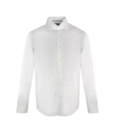 Chemise Motif/style Logo Brodé Homme Blanc Aquascutum