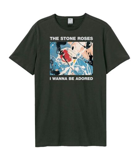 T-shirt Motif/style The Stone Roses Wanna Be Adored Adulte Charbon Amplified