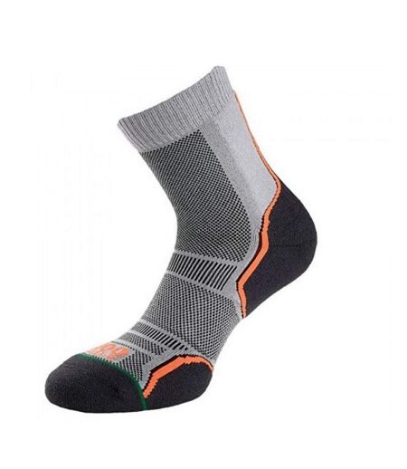 Chaussettes trail femme gris / orange / noir 1000 Mile