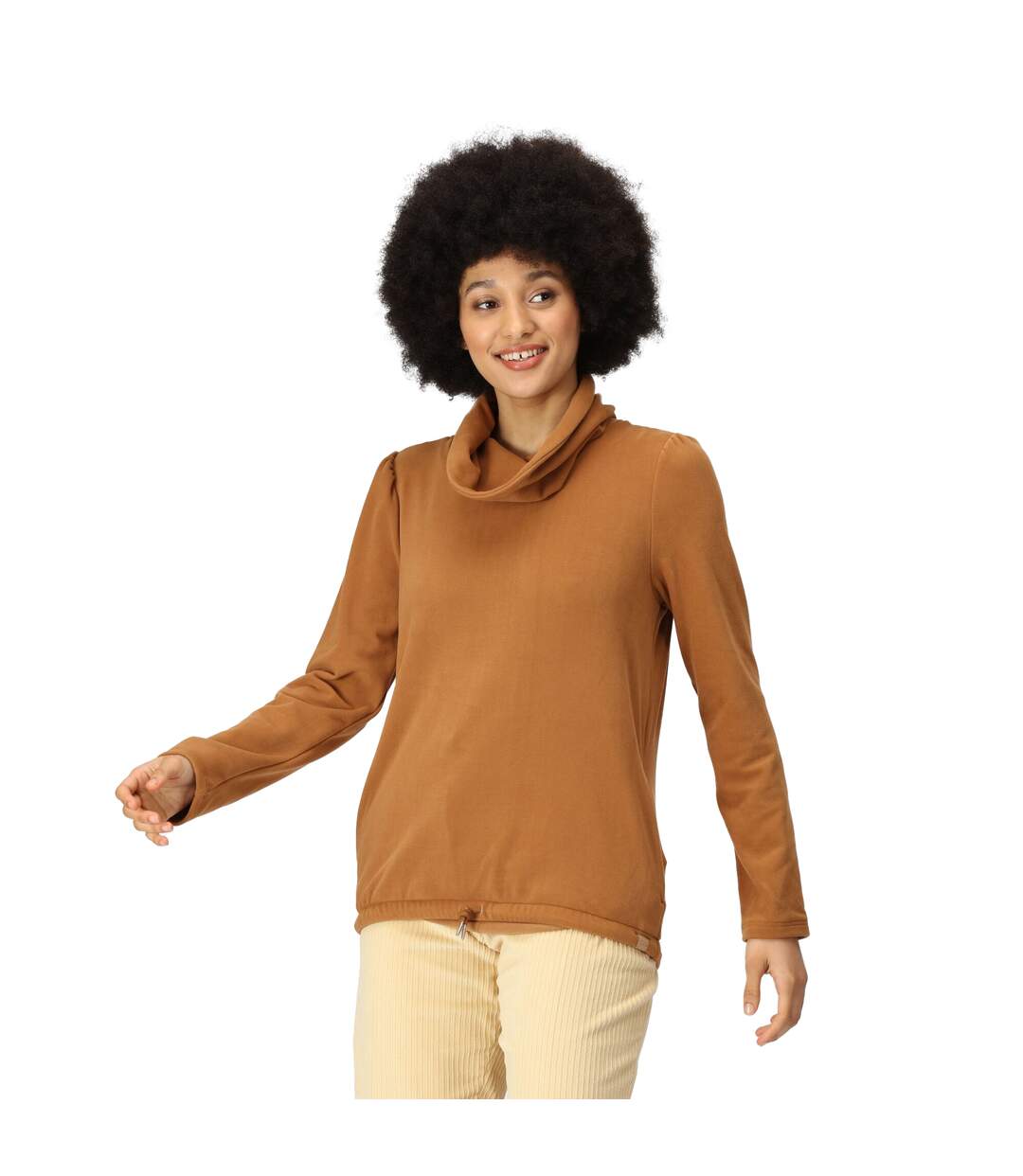Womens/ladies adarae fleece roll neck sweatshirt rubber Regatta-3