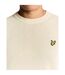 Mens Embroidered Logo Crew Neck Long-sleeved Sweater Top Beige Marl Lyle & Scott-4