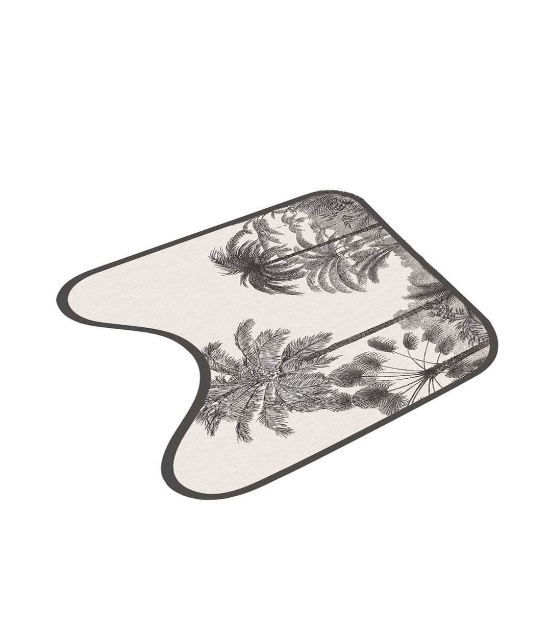 Tapis Contour WC Cocoty 45x45cm Noir & Blanc-2