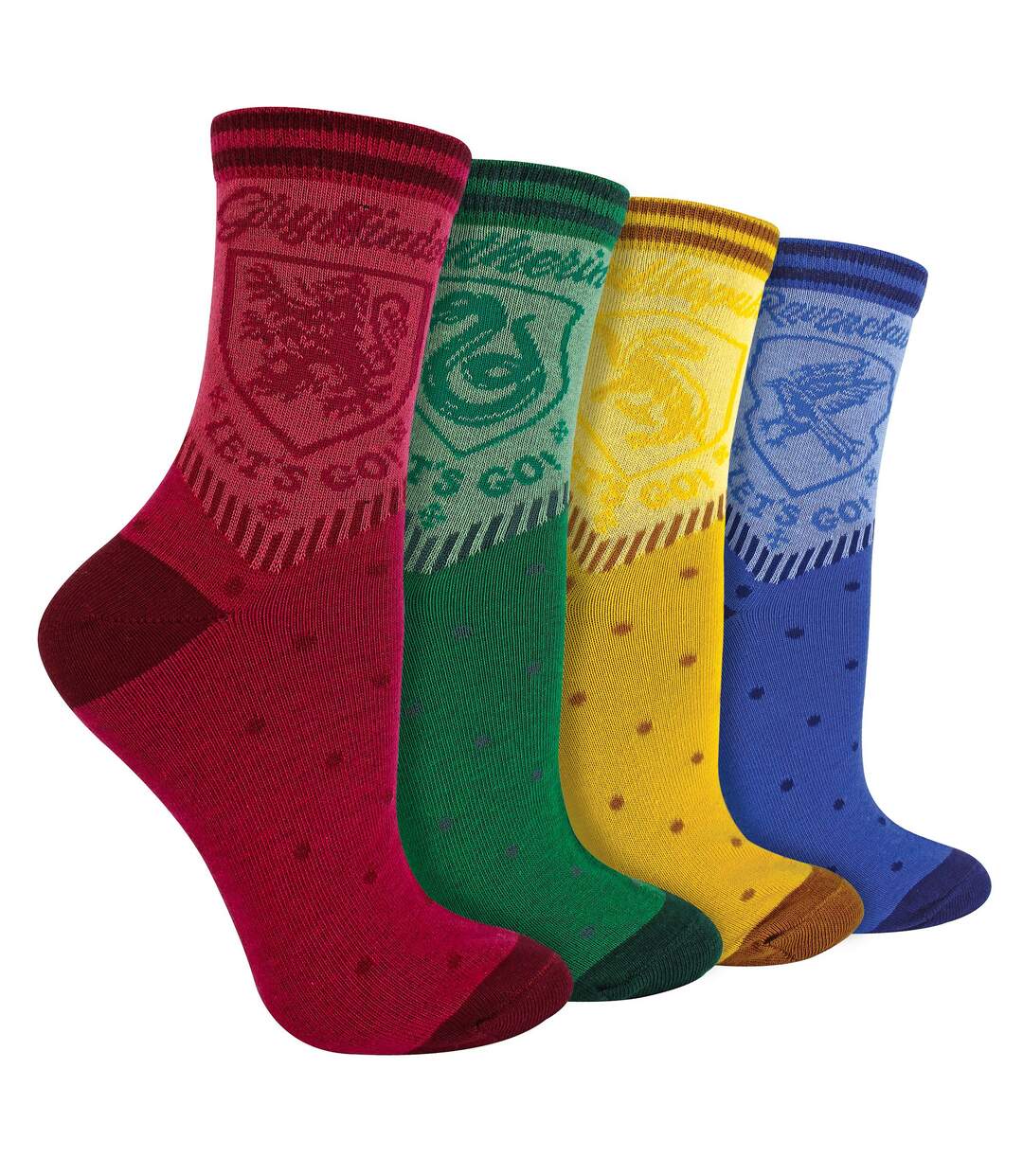 4 Pack Novelty Harry Potter Houses Socks for Men and Women-1