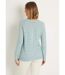 Gilet cardigan boutonné chiné ajouré col rond-2