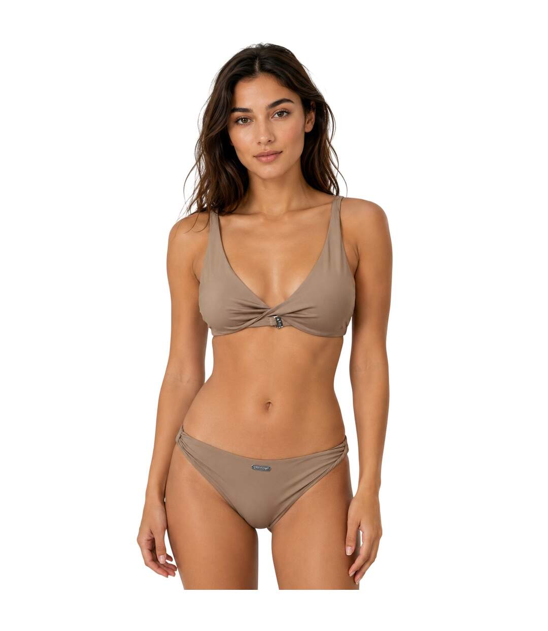 Womens/ladies Minimalist Bikini Beige Off White-1