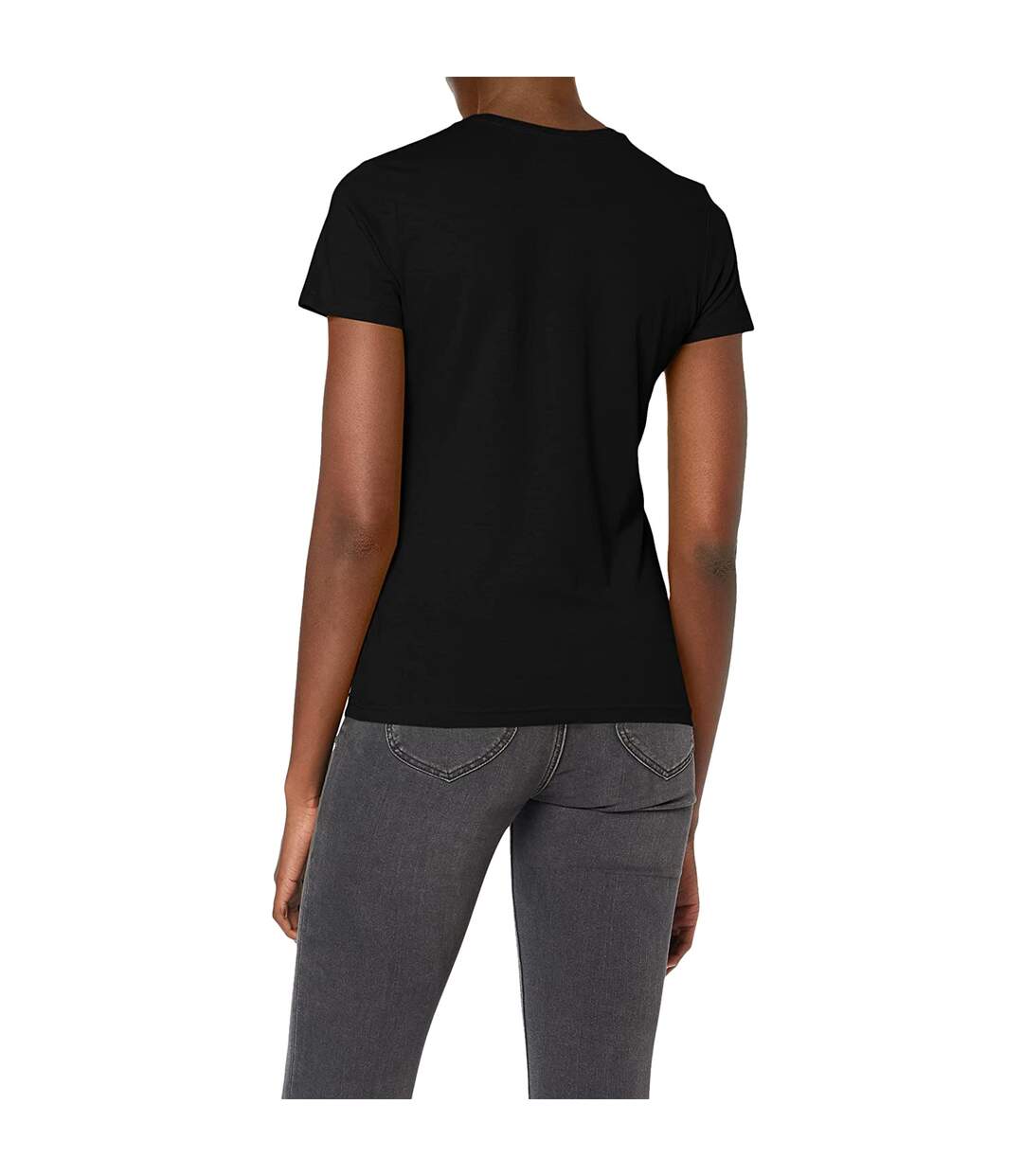 T-shirt col v femme noir Stedman-2