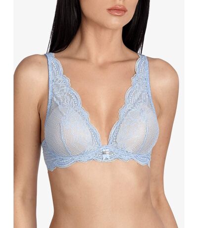 Soutien-gorge triangle plongeant armaturé Forget-Me-Not bleu ciel Ajour