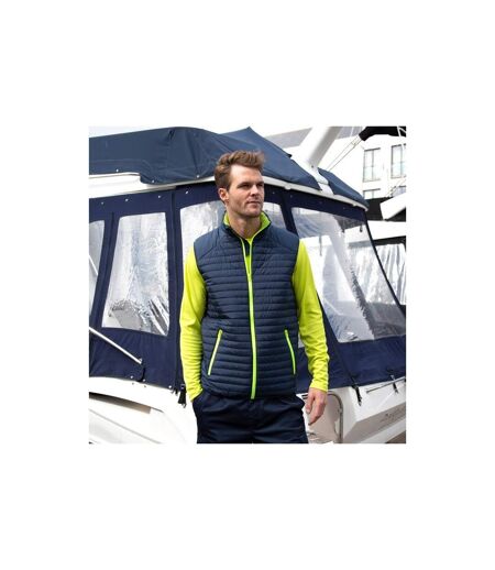 Veste Sans Manches Adulte Bleu Marine Vert Fluo Result