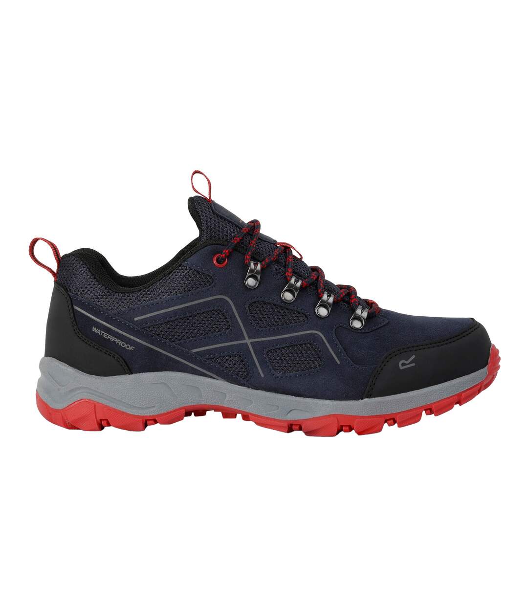 Mens Vendeavour Suede Low Trainers Navy Rio Red Regatta-3