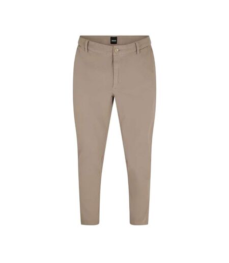 Mens H-kane1 Straight Leg Trousers Beige Boss