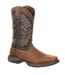 Mens Rebel Full Grain Leather Cowboy Boots Chocolate Midnight Durango-1