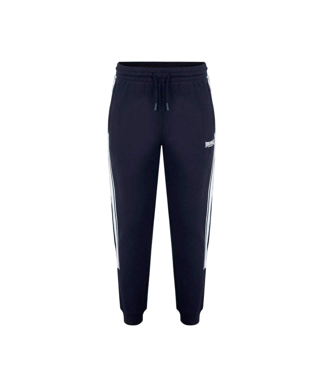 Mens Logo Ribbed Cuff Slim Joggers Black Lonsdale-1