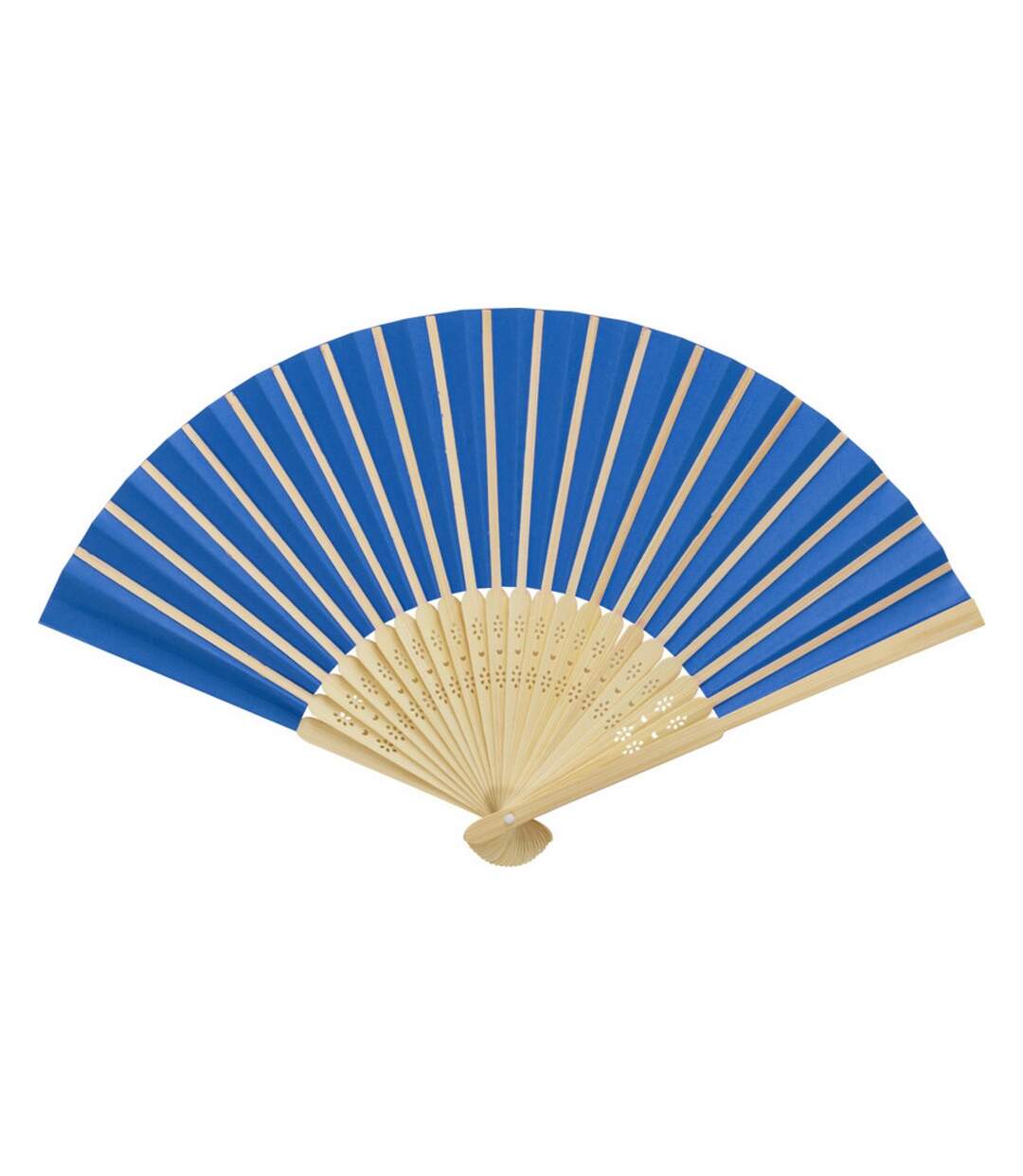 Carmen Bamboo Handheld Fan One Size Aqua Blue Generic-2