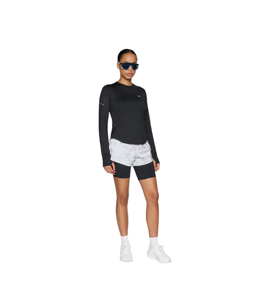 Short De Course Motif/style 2-en-1 Swift Femme Noir Nike-4