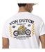 T-shirt homme col V en jersey 180gr print devant&dos Café Vondutch-3