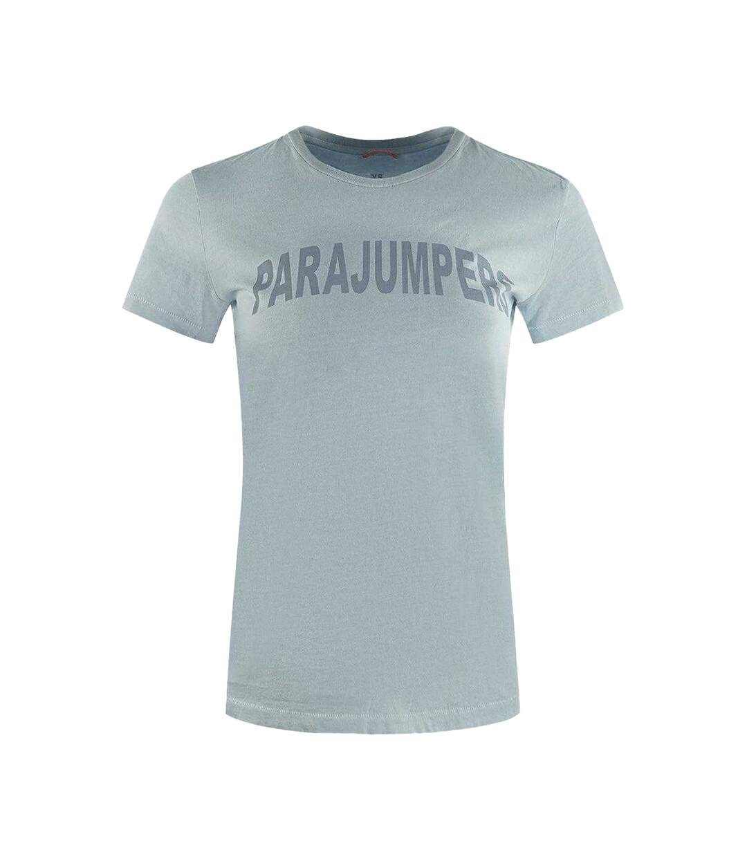 Unisex Adult Brand Logo T-shirt Blue Parajumpers-1