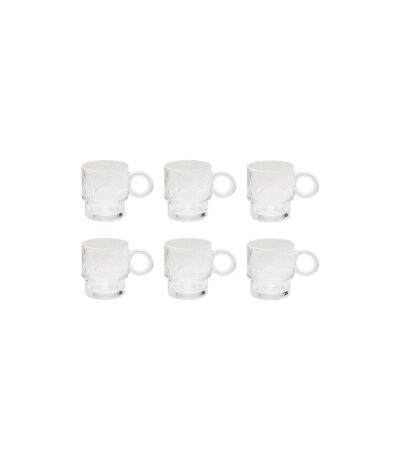 Lot de 6 Mugs en Verre Lorène 30cl Transparent